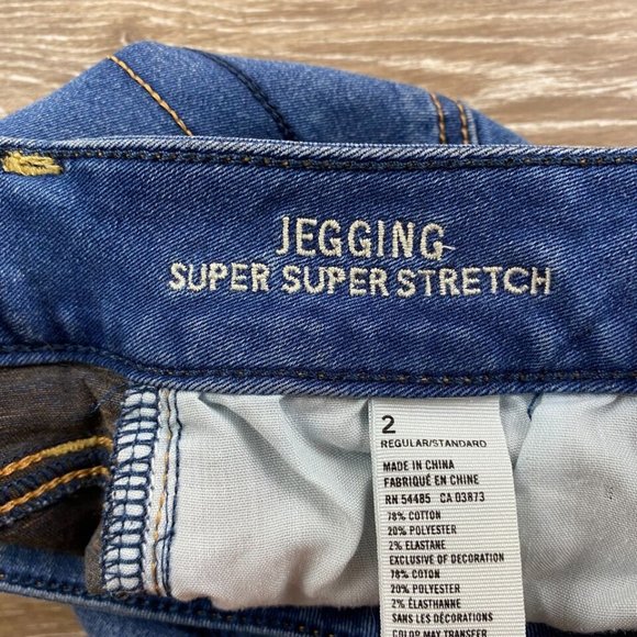 AMERICAN EAGLE Jegging Super Super Stretch Blue Denim Jeans Women's Size 2 - Picture 8 of 11